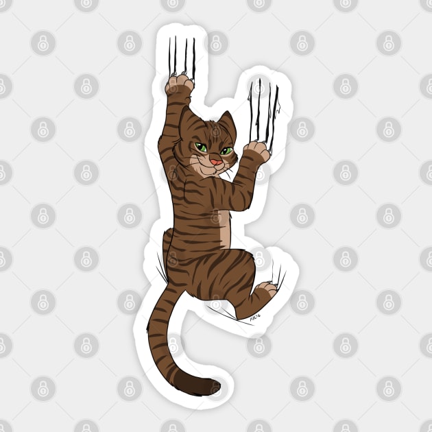 Tabby Claws Sticker by mithmeoi